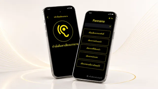Pannana audio description app - high-contrast screens for syncing narration