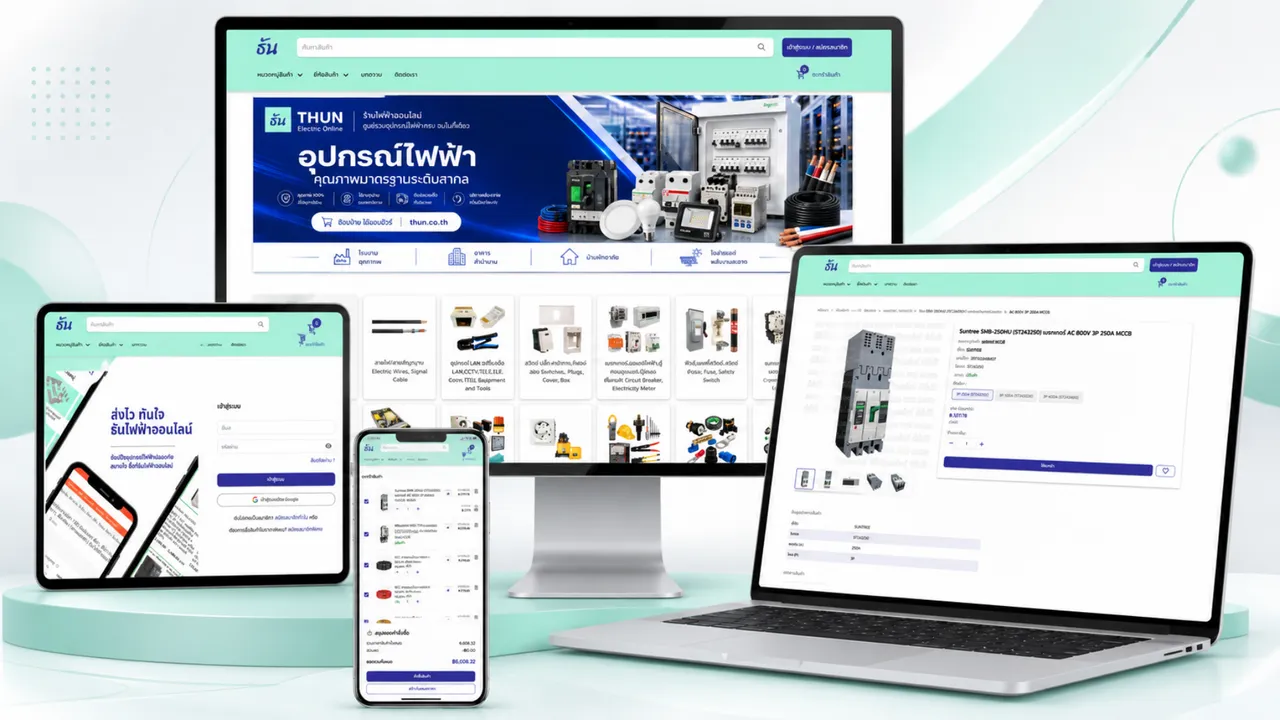 Thun Online e-commerce storefront on thun.co.th